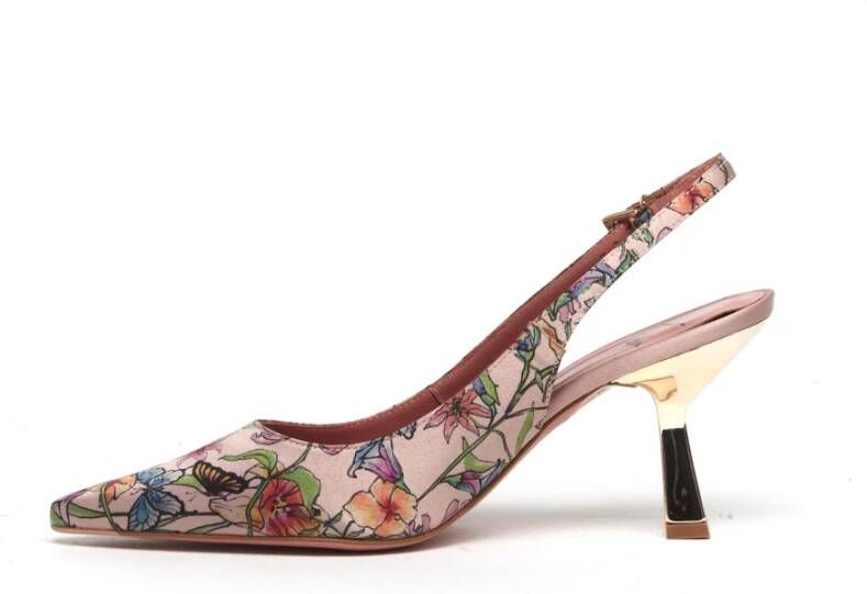 Roberto Festa Floral Fabric Slingback Pumps