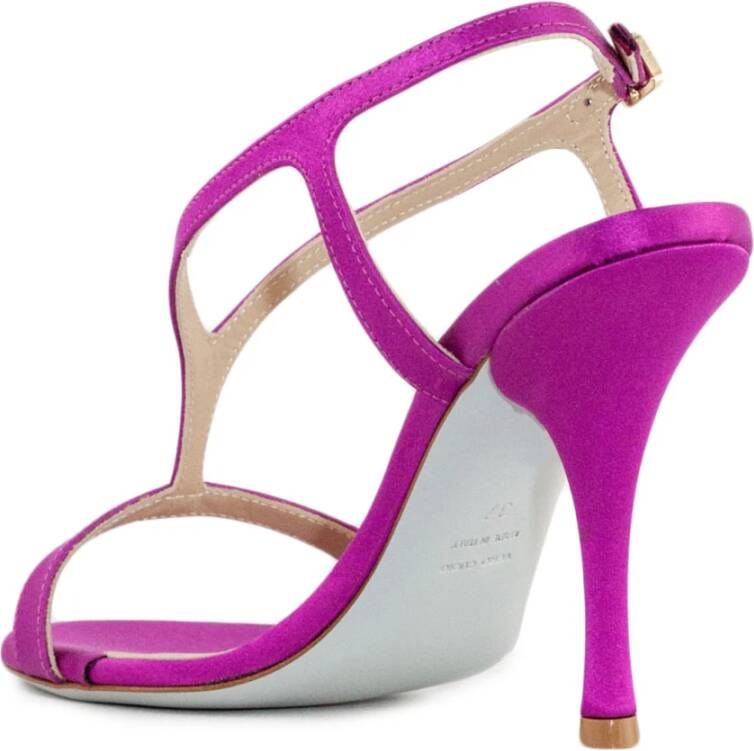 Roberto Festa Fuchsia Satin Jennie Sandalen 10cm Hak
