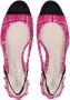 Roberto Festa Fuchsia Slingback Sandalen Tweed Goud - Thumbnail 2