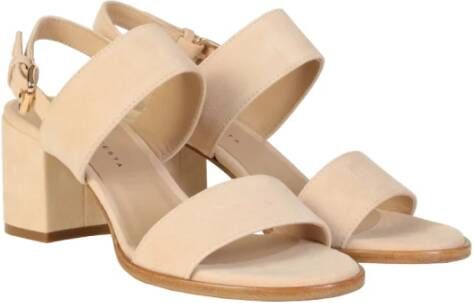 Roberto Festa Handgemaakte Minimalistische Assia Sandalen Beige Dames