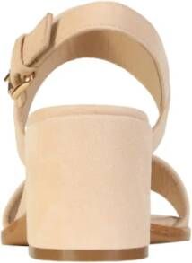 Roberto Festa Handgemaakte Minimalistische Assia Sandalen Beige Dames