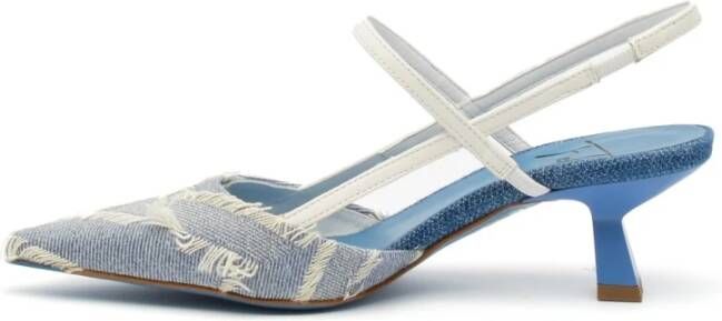 Roberto Festa Jeans Stof Slingback Schoenen Blue Dames