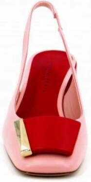 Roberto Festa Leren Peep Toe Hakken met Elastische Inzet