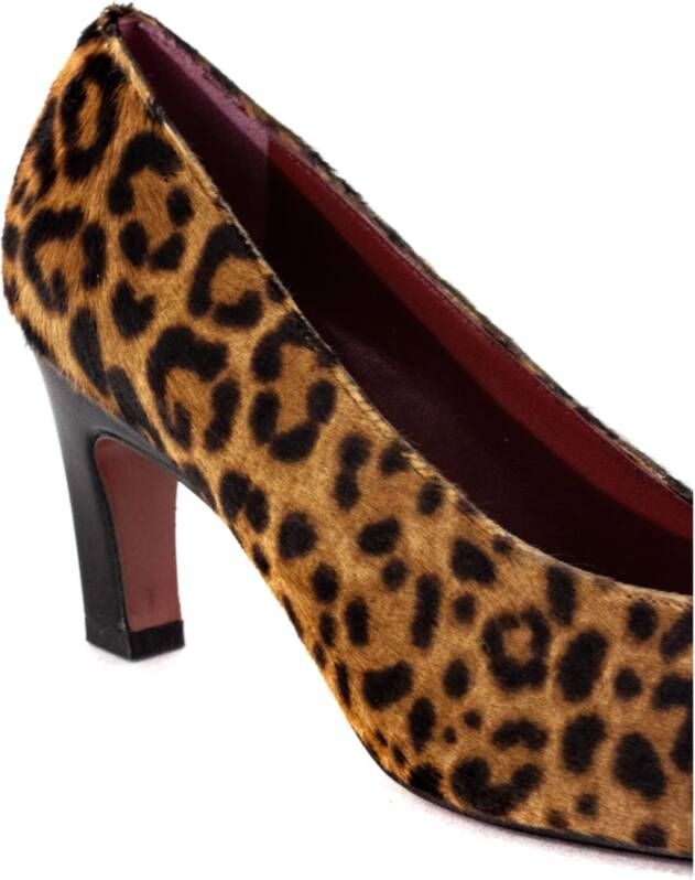 Roberto Festa Luipaardprint Puntige Neus Hak Pumps