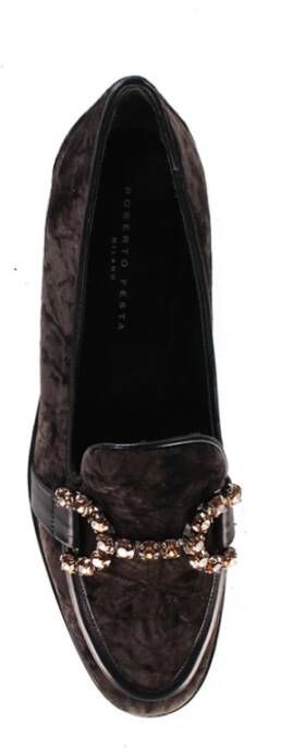 Roberto Festa Mocassino Joy Zwarte Velvet Loafers