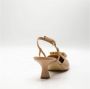 Roberto Festa Schepvormige Halslijn Leren Sandalen Beige Dames - Thumbnail 3