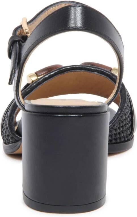 Roberto Festa Raffia Sandaal Alice Zwart Made in Italy