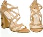 Roberto Festa Hoge Hak Cage Sandalen Beige Dames - Thumbnail 2