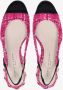 Roberto Festa Fuchsia Slingback Sandalen Tweed Goud Pink Dames - Thumbnail 4