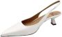Roberto Festa Witte leren slingback schoen - Thumbnail 2