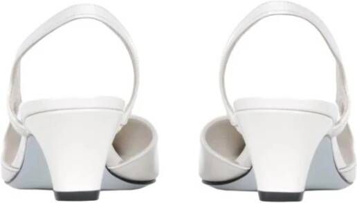Roberto Festa Witte stenen leren slingback sandalen