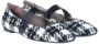 Roberto Festa Zwart en wit tweed ballerina schoenen Multicolor Dames - Thumbnail 2