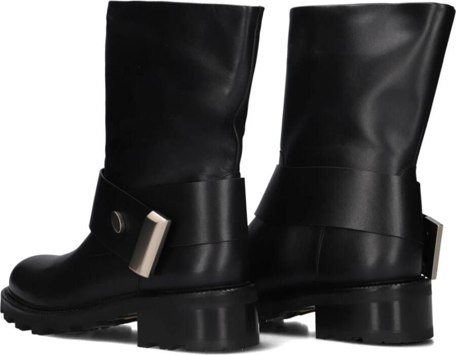 Roberto Festa Zwarte Leren Biker Boots voor Dames