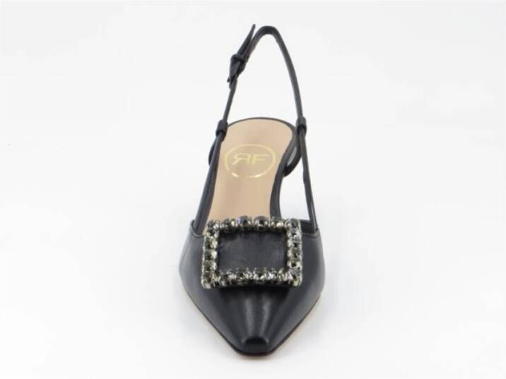 Roberto Festa Zwarte leren pumps met gespdetail