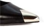 Roberto Festa Zwarte leren pumps met metalen neuskap - Thumbnail 2
