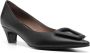 Roberto Festa Zwarte leren pumps met rubberen detail Black Dames - Thumbnail 3