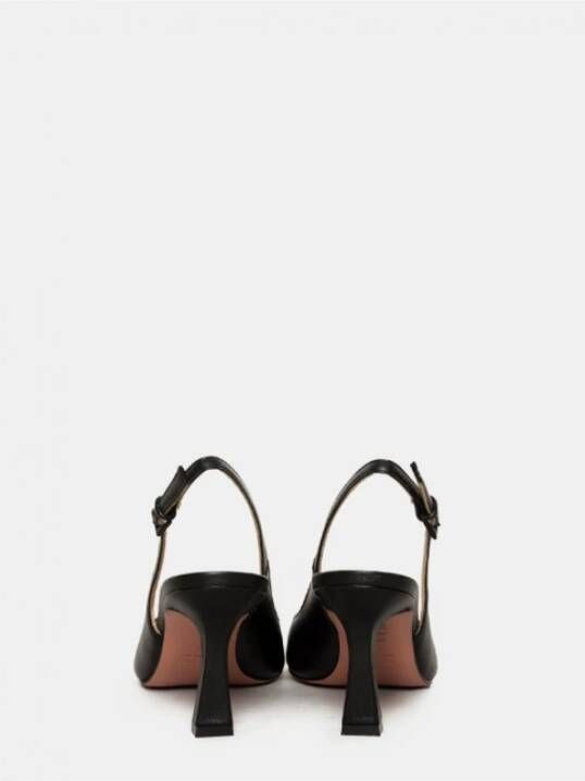 Roberto Festa Zwarte Leren Slingback Sandaal