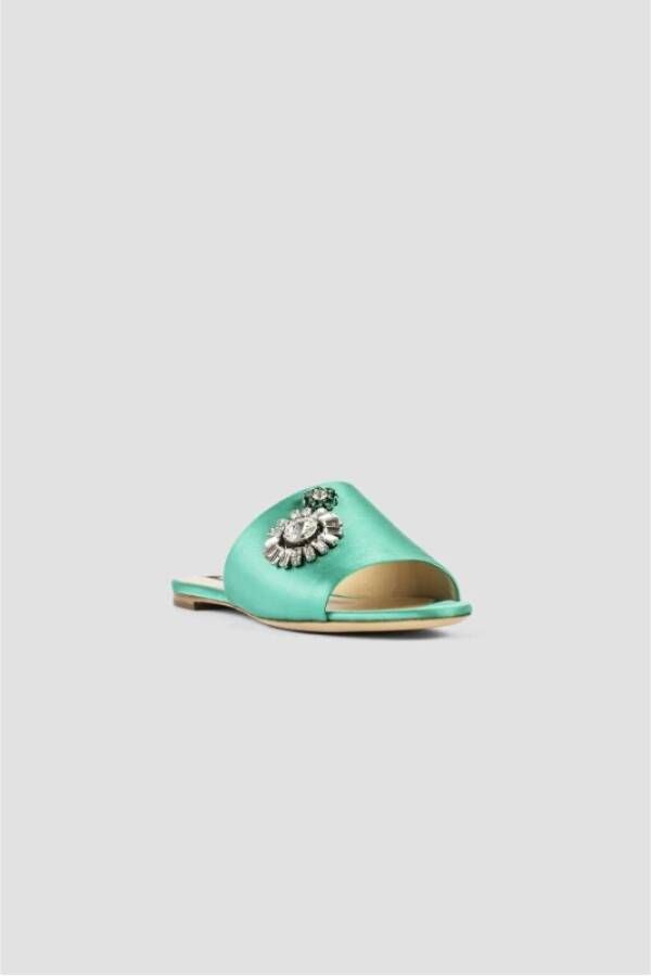 Rochas Flat Sandals Groen Dames