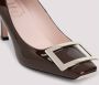 Roger Vivier Bruin Lakleer Vierkante Neus Pumps - Thumbnail 2