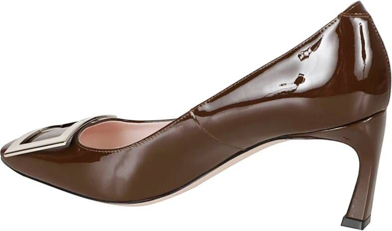 Roger Vivier Bruin Lakleren Stiletto Pumps