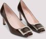 Roger Vivier Bruin Lakleren Vierkante Neus Pumps - Thumbnail 2