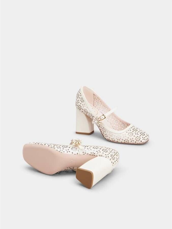 Roger Vivier Geperforeerde Brede Hak Sandaal