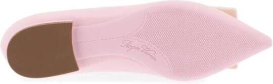 Roger Vivier Iconische RV Gesp Leren Ballet Flats Pink Dames