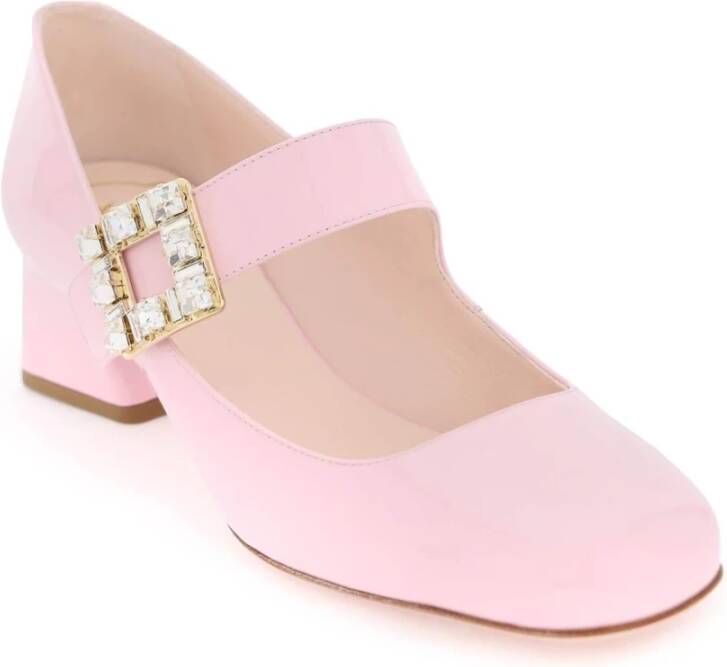 Roger Vivier Kristallen gesp lakleren Mary Janes Pink Dames