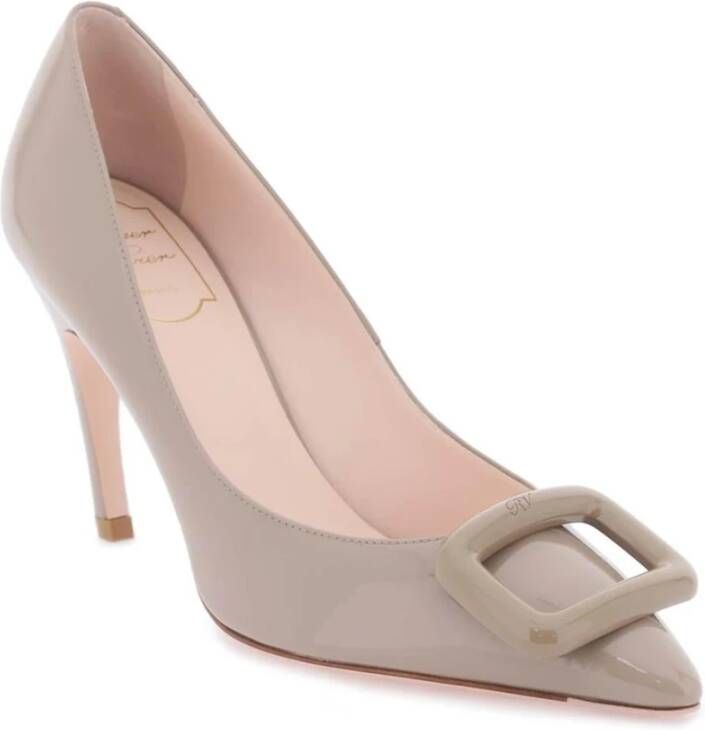 Roger Vivier Pumps van lakleer met Viv' Choc gesp Beige Dames