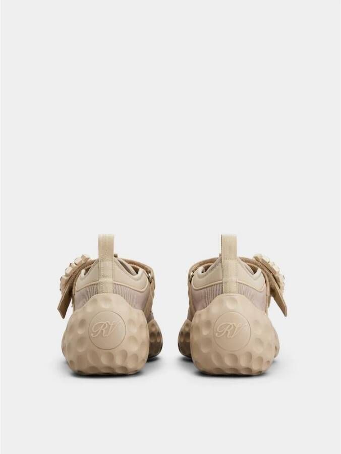 Roger Vivier Velcro Strass Beige Sneaker