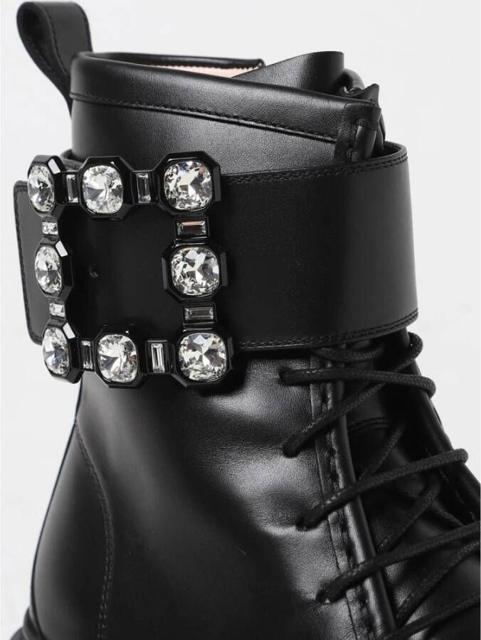 Roger Vivier Zwarte BuckleStrap Enkellaarzen