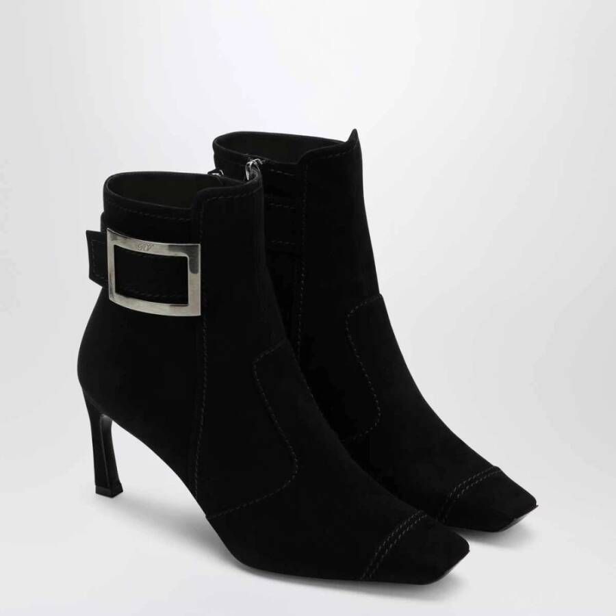 Roger Vivier Zwarte Hoge Hak Laarzen Trompette