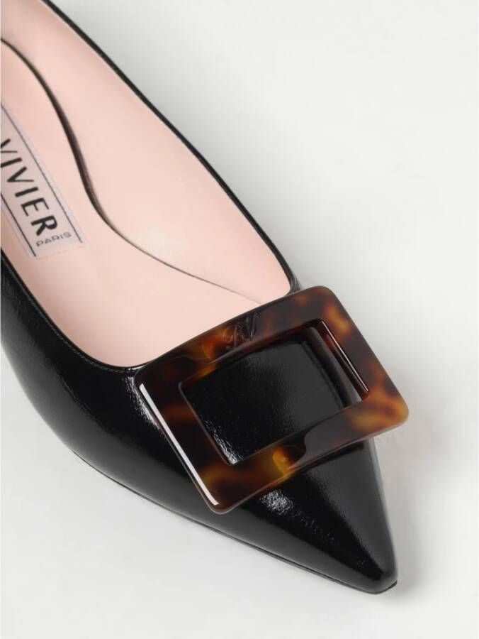Roger Vivier Zwarte Lakleren Ballerina's