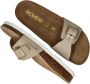 Rohde Beige leren zomerse slipper met gesp Beige - Thumbnail 6