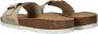 Rohde Beige leren zomerse slipper met gesp Beige - Thumbnail 8