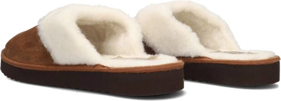 Rohde Cognac Slipper met Bont
