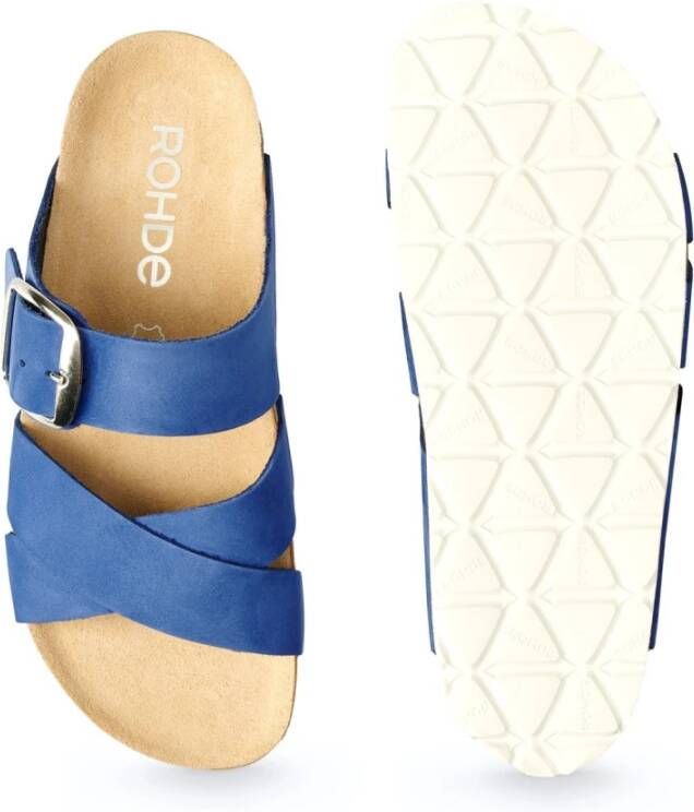 Rohde Flat Sandals Blue Dames