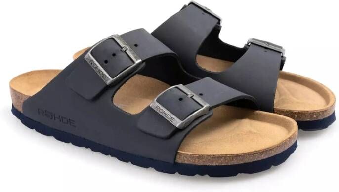 Rohde Flat Sandals Blue Heren