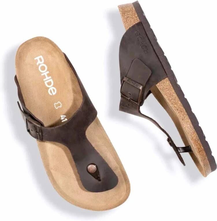 Rohde Flat Sandals Brown Heren