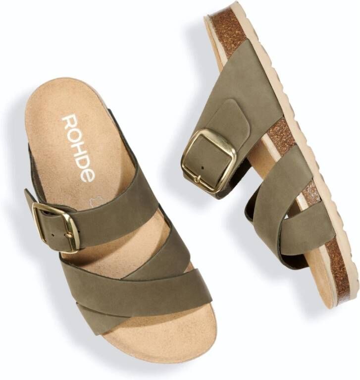 Rohde Flat Sandals Green Dames