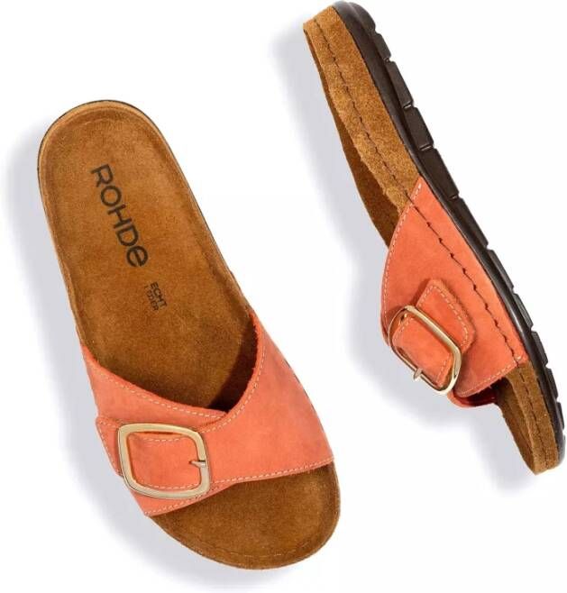 Rohde Flat Sandals Orange Dames