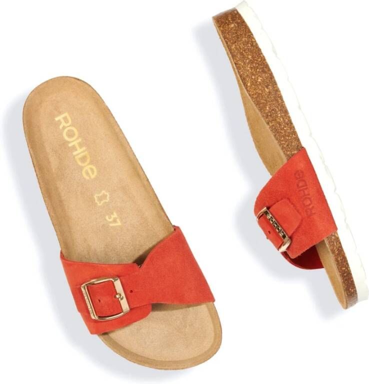 Rohde Flat Sandals Red Dames