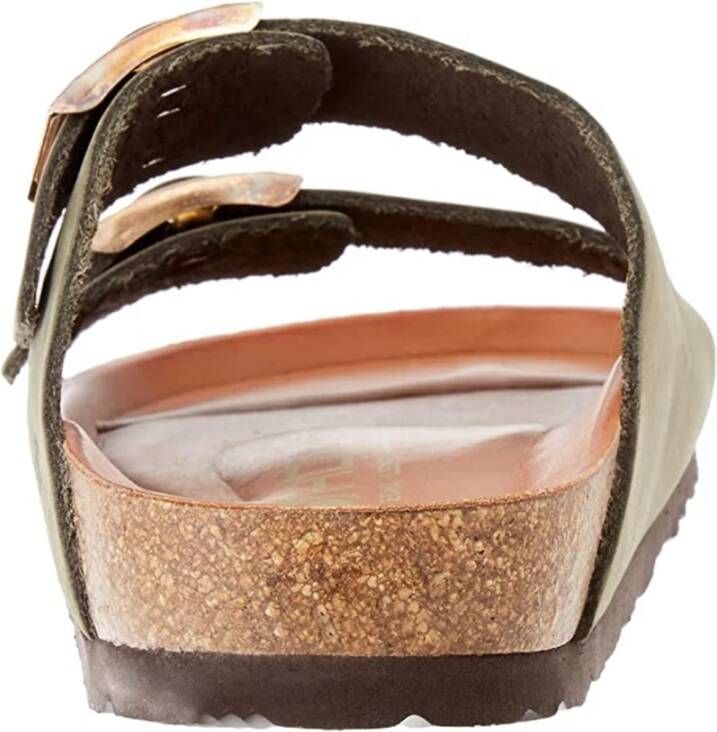 Rohde Groene Leren Comfort Sandalen voor Dames