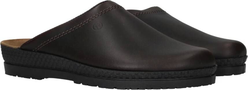 Rohde Leren Pantoffel Espresso Bruin Flexibele Zool Brown Heren