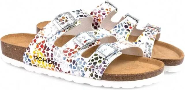 Rohde Multicolor damesandaal met twee banden Multicolor Dames