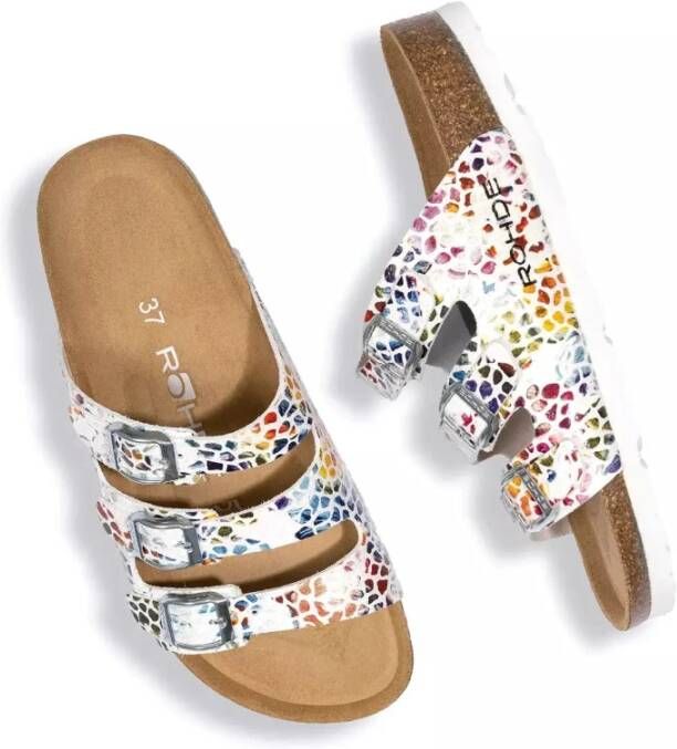 Rohde Multicolor damesandaal met twee banden Multicolor Dames