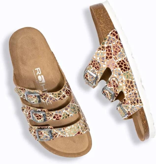 Rohde Multicolor damesandaal met twee banden Multicolor Dames