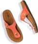 Rohde Stijlvolle Leren Slippers Oranje Orange Dames - Thumbnail 4