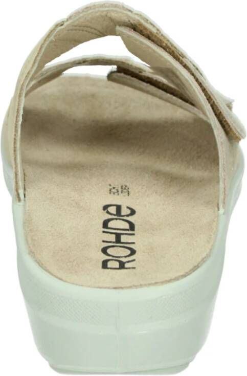 Rohde Taupe Leren Instap Sandalen