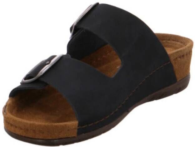 Rohde Zwarte Nubuck Dames Sandaal Black Dames